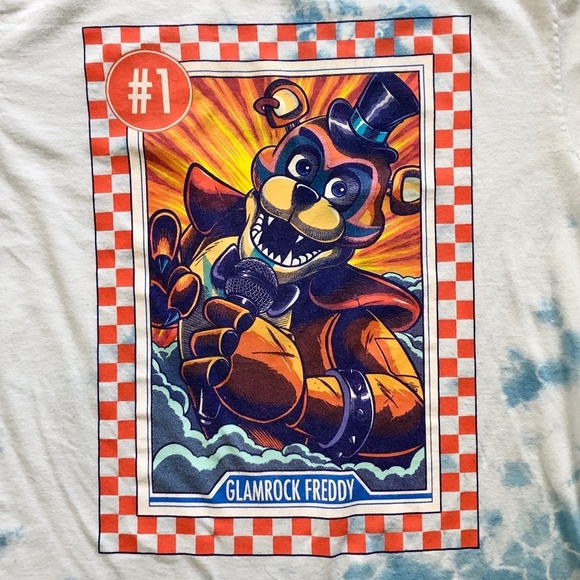 Five Nights At Freddy's: Security Breach, Glamrock Freddy, Tie-Dye T-Shirt, Med - Picture 5 of 9